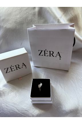 انگشتر نقره طوسی زنانه زیرکن zera - کد 947228700