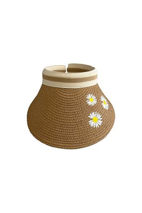 کلاه قهوه ای زنانه حصیر MUK