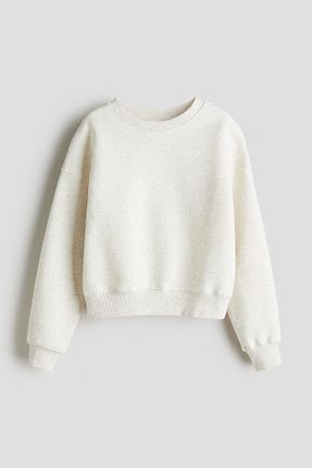 سوئیشرت سفید زنانه ساده H&M - کد 947381977