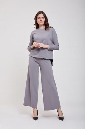 شلوار طوسی زنانه تریکو Invee - کد 920894564