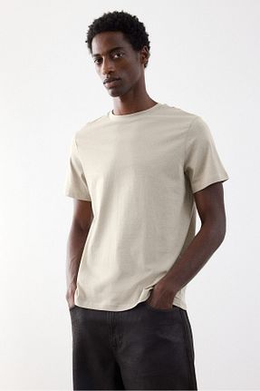 تیشرت بژ مردانه رگولار H&M - کد 854148938