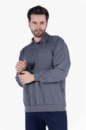 سوئیشرت طوسی مردانه ساده Yıldırımlar Giyim - کد 794089065