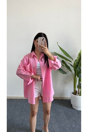 پیراهن صورتی زنانه اورسایز Shiron Sportswear&Company - کد 936940755