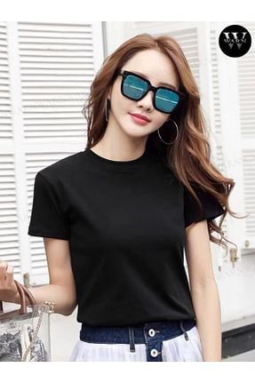 تیشرت مشکی زنانه اسلیم فیت warn - کد 946611021