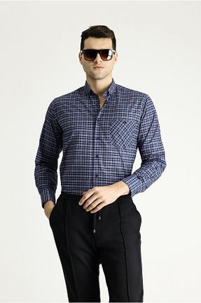 پیراهن طوسی مردانه رگولار Kiğılı - کد 816496129