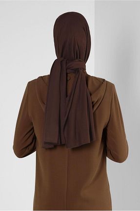 شال قهوه ای زنانه پلی استر Alvina - کد 870008479