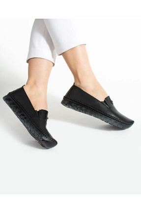 کفش کژوال مشکی زنانه چرم خالص Furkan - کد 946729745