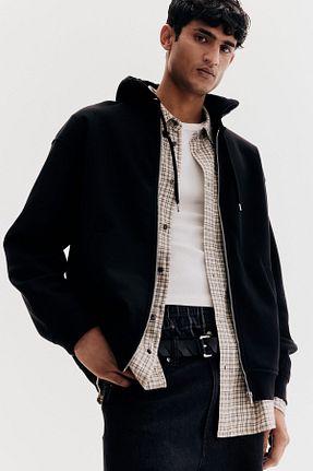 سوئیشرت مشکی مردانه ساده H&M - کد 858146665