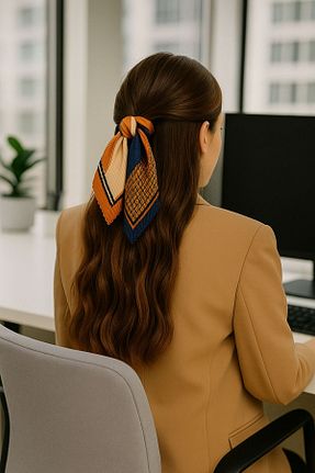 دستمال گردن زرد زنانه مخلوط پلی استر Axesoire - کد 62839320