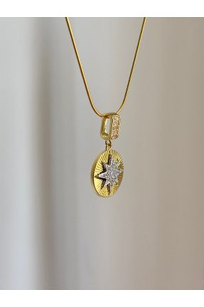 گردنبند استیل ( فولاد ) زرد زنانه استیل ضد زنگ YOUES JEWELRY - کد 946122212