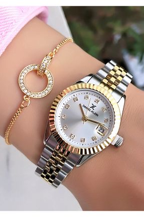ساعت مچی طلائی زنانه 36-40 میلی متر Daniel Klein - کد 330480340