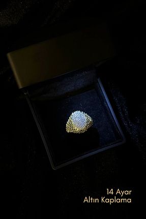 انگشتر جواهر بژ زنانه زیرکن Çayla - کد 948148934