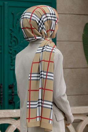 شال بژ زنانه Medine İpeği Vissona - کد 900820404
