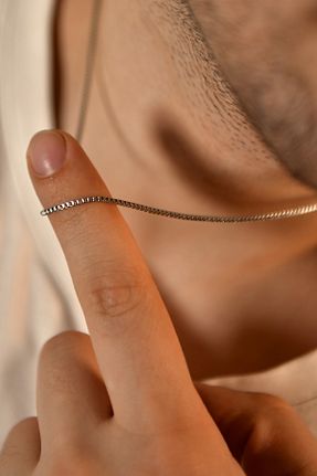 گردنبند استیل ( فولاد ) طوسی مردانه استیل (فولاد) signoraerica - کد 929516206