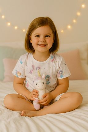 ست بالاتنه و پائین تنه صورتی بچه گانه بافتنی cimcim baby - کد 935271330
