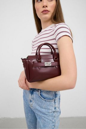 کیف پستچی زرشکی زنانه چرم مصنوعی Shule Bags - کد 892485731