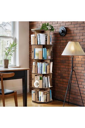 قفسه کتاب قهوه ای 132 سانتی متر Vigo Wood - کد 921354552