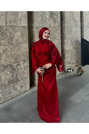 شال زرشکی زنانه Mooncorn - کد 927971561