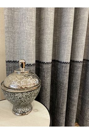 پرده زمینه طوسی کتان Brillant - کد 677942235