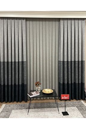 پرده زمینه طوسی کتان Brillant - کد 258516054