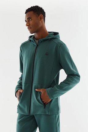 سوئیشرت سبز مردانه ساده United Colors of Benetton - کد 778525373
