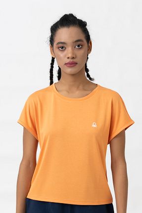 تیشرت نارنجی زنانه رگولار United Colors of Benetton - کد 827797620