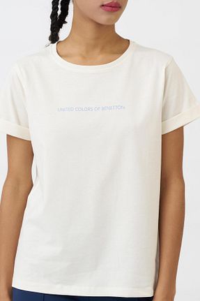 تیشرت نباتی زنانه رگولار United Colors of Benetton - کد 827797750