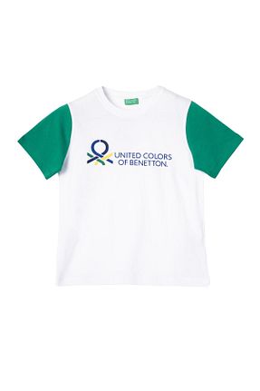 تیشرت سفید بچه گانه رگولار United Colors of Benetton - کد 836486337