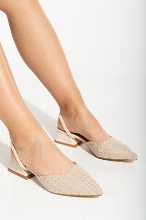 بابت بژ زنانه چرم مصنوعی SUİNS SHOES - کد 836748859