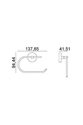 پایه دستمال توالت استیل ضد زنگ ÇELİK BANYO - کد 311723217