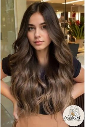 کلاه گیس قهوه ای زنانه Zeysum - کد 882082166