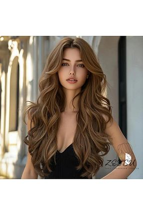 کلاه گیس قهوه ای زنانه Zeysum - کد 881977743