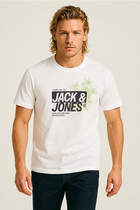 تیشرت سفید مردانه رگولار Jack & Jones - کد 938545503