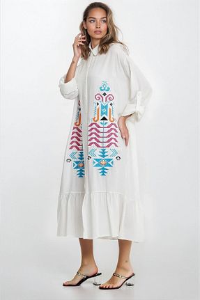 لباس سایز بزرگ رنگی زنانه ویسکون VAGGON - کد 948534505