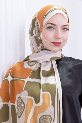 شال خاکی زنانه پلی استر DELMARVOGUE - کد 900383875