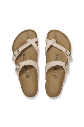صندل بژ زنانه پاشنه تخت Birkenstock - کد 904656419