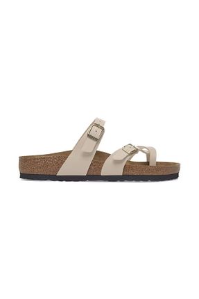 صندل بژ زنانه پاشنه تخت Birkenstock - کد 904656419