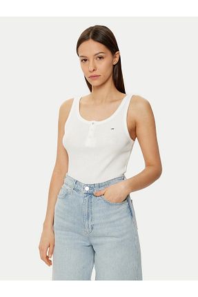بادی سفید زنانه یقه استخری Tommy Hilfiger - کد 929839022