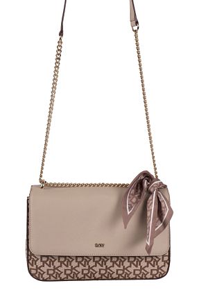 کیف دوشی بژ زنانه چرم مصنوعی Dkny - کد 897254180