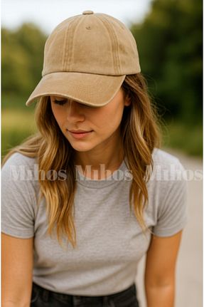 کلاه بژ زنانه پنبه ای Mihos - کد 928647989