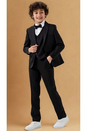 کت و شلوار مشکی بچه گانه یقه کتی Atlas Kids - کد 948361098