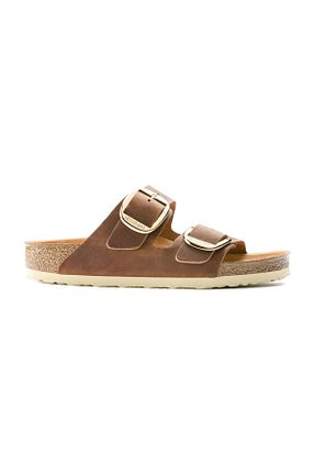 دمپائی نارنجی زنانه چرم خالص Birkenstock - کد 49519865