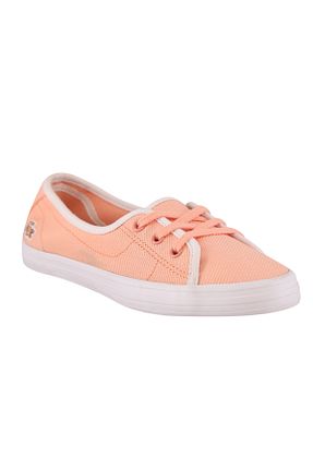 کفش اسنیکر صورتی زنانه بند دار Lacoste - کد 6917200