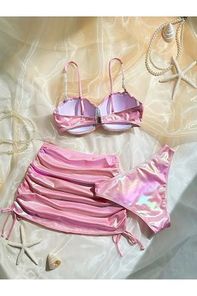 ست بیکینی صورتی زنانه پلی استر LORE MİEL - کد 937795326