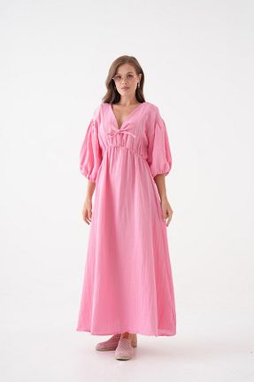 لباس صورتی زنانه بافتنی Butik - کد 946072865