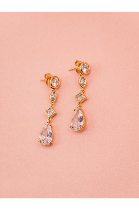 گوشواره استیل (فولاد) زرد زنانه استیل (فولاد) luree accessories - کد 941065361