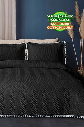 روتختی تکنفره مشکی پنبه ای Evlen Home Collection - کد 94475579