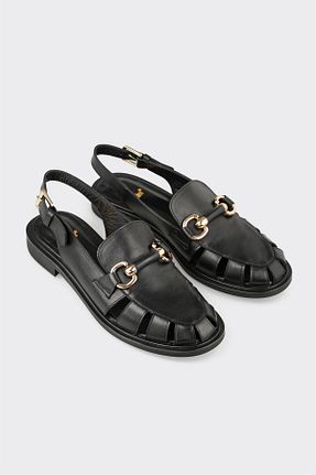 کفش کژوال مشکی زنانه چرم خالص Elle - کد 942484705