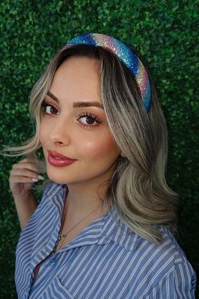 تاج رنگی زنانه سنگ کریستال Takıştır - کد 928092258