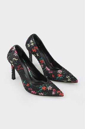 کفش استایلیتو مشکی پاشنه نازک Elle - کد 885344954